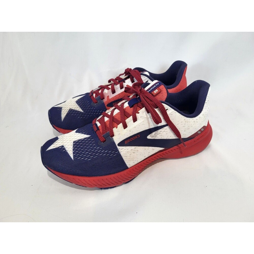 Brooks Launch 8 Texas Star Flag USA Running Shoes Sneakers Womens 9